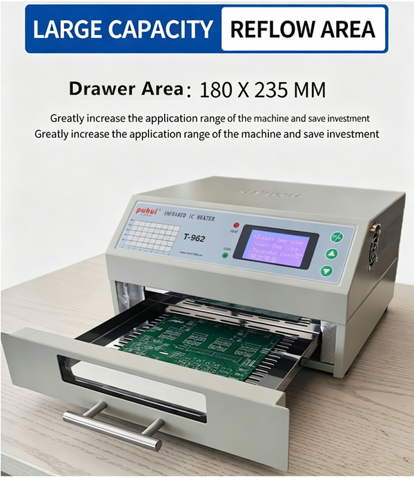 Reflow Oven Desktop Infrared Soldering Machine Infrared Reflow Oven IC Heater AU