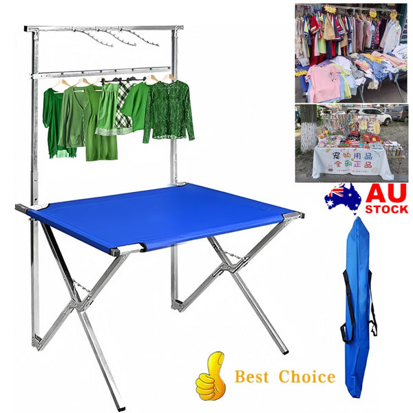 Folding Clothing Garment Rack Retail Shop Portable Display Coat Clothes Stand AU
