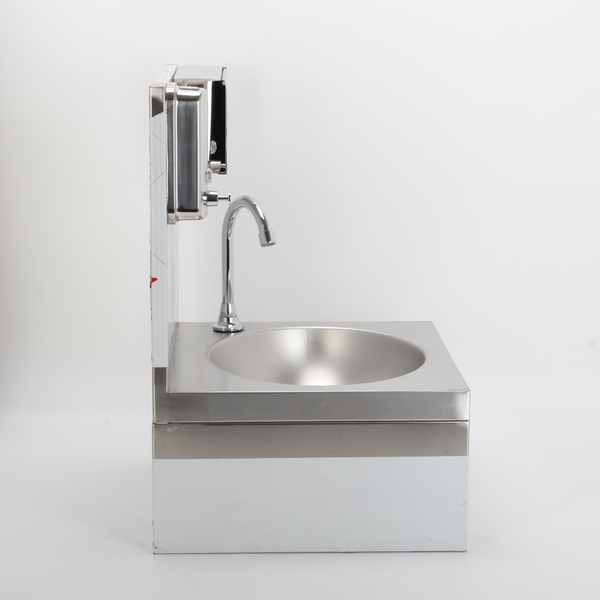 Wall-mounted Washbasin Knee Operated Sink With Faucet Soap & Towel Dispenser AU