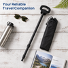 Hiking Trekking Poles Walking Stick With Seat Anti Shock Adjustable Camping Cane