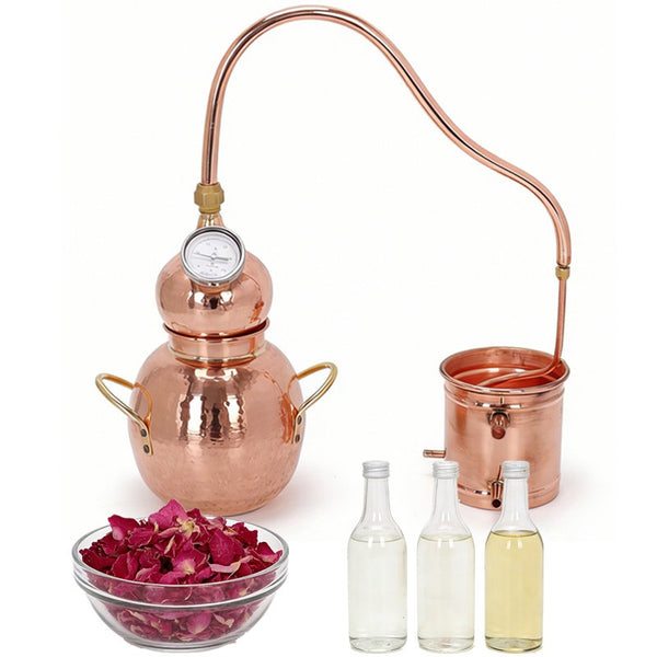Copper Distiller Essential Oil Extraction Chamomile Mugwort Homemade Hydrosols