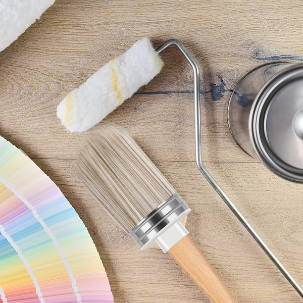 12pc Round Chalk Paint Brush 2.28'' Wall Paint Brushes for Furniture Painting AU