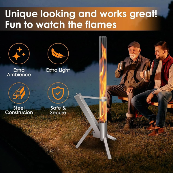 Wood Pellet Fire Pit Outdoor Patio Rocket Stove Heating Stove For Camping Party