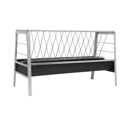 1.5M Feed Trough Goat Cattle Hay Grain Rubber Feeder Tray with Metal Bracket