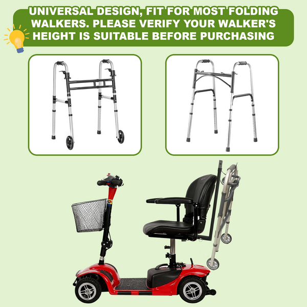 Universal Rollator Walker Holder For Mobility Scooter Carbon Steel Walker Holder