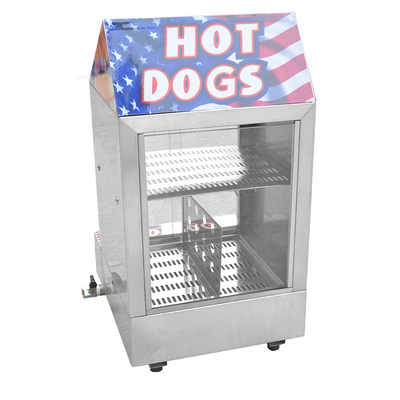 Commercial Electric Sausage Hot Dog Cooker Hotdog Steamer Machine Bun Warmer
