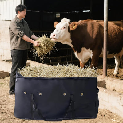 Horse Hay Bag Slow Feeder Hay Bag Large Capacity Feeding Straw Bag with Holes