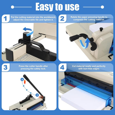 Premium Heavy Duty A4 To B7 Size Paper Cutter Card Guillotine Trimmer 400 Sheets