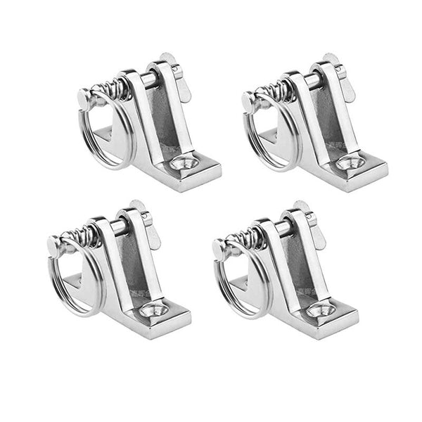 4Pcs 316 Stainless Steel Top Deck Hinge with Pin & Ring for Marine Boat Bimini