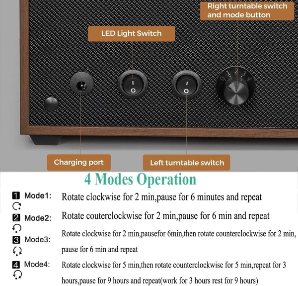 Automatic Rotation Watch Winder 4 Rotating Modes&6 Watch Slots For Xmas Gift AU