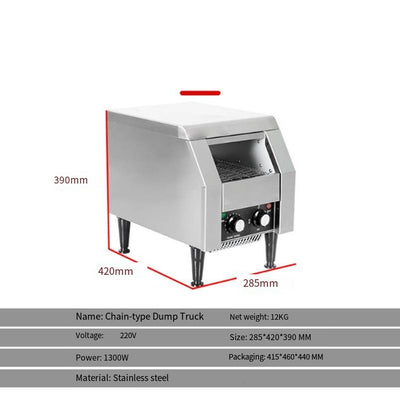 Commercial Toaster Automatic Conveyor Toaster 150 Slices/Hour Bun-Warmer Toaster