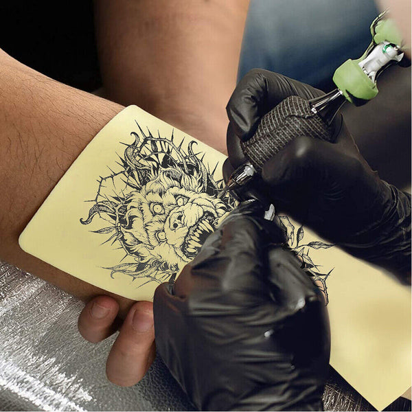 5/10PCS Tattoo Practice Fake Skin A4 3mm Thick  Reusable Silicone Double Sided