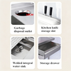 Stainless Steel Sink Kitchen Work Benches Table Washing Basin with Drawer & Rack