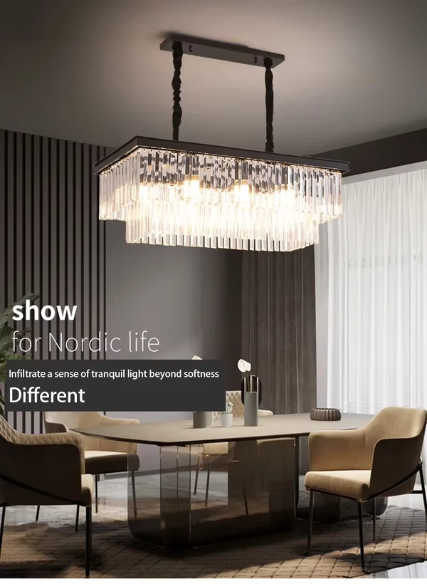 Luxury American Retro Crystal Pendant Lights Ceiling Light Deco Fixture 3 Colors