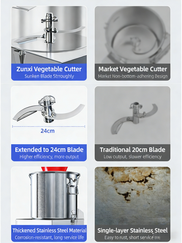 1200W Commercial Electric Vegetable Chopper Food Cutting Machine Meat Cutter AU