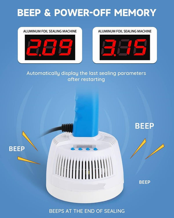 Handheld Induction Sealer 20-100mm Electromagnetic Bottle Cap Foil Sealer 220V
