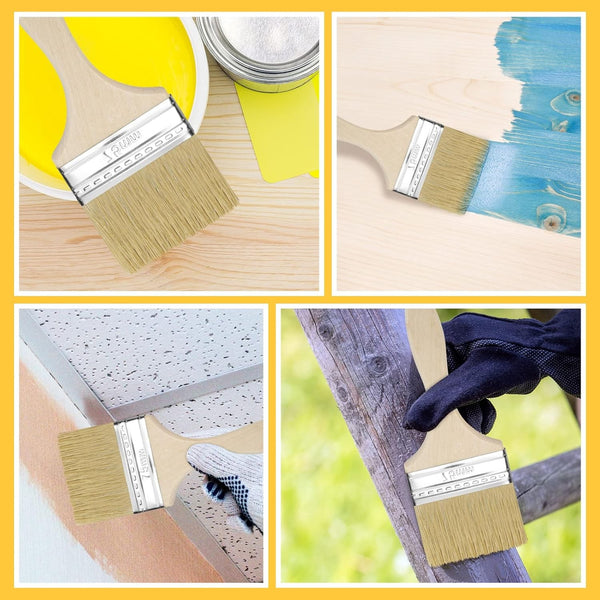 36pcs 2 Inch Chip Paint Brush DIY Art Varnishes Touchups Brushes Wooden Handle