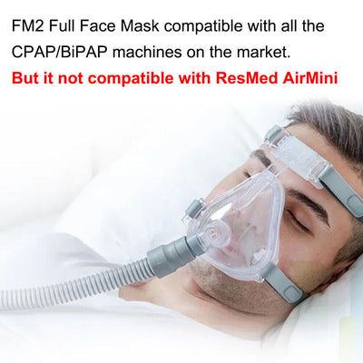 FM2 Full Face CPAP Mask for CPAP/APAP Machine Use Mask with Adjustable Headgear