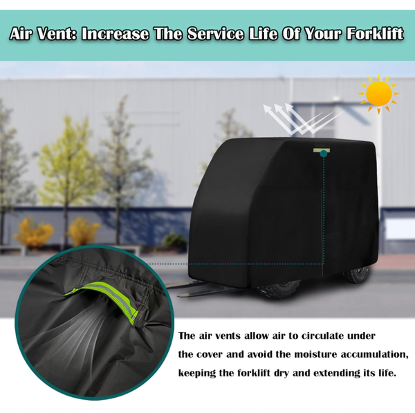 Forklift Cover Waterproof for Forklifts Up to 8000Lb Sun Rain Snow UV Protection