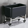 Freestanding Mop Sink with Rollers/Drainage Commercial Mop Bucket 60*40*50cm AU