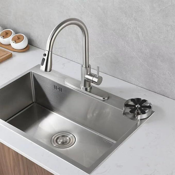 Kitchen Sink Glass Rinser Stainless Steel Cup Washer for Sink 9 Holes Cleaner
