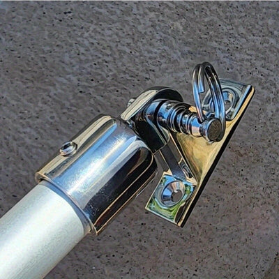 4Pcs 316 Stainless Steel Top Deck Hinge with Pin & Ring for Marine Boat Bimini