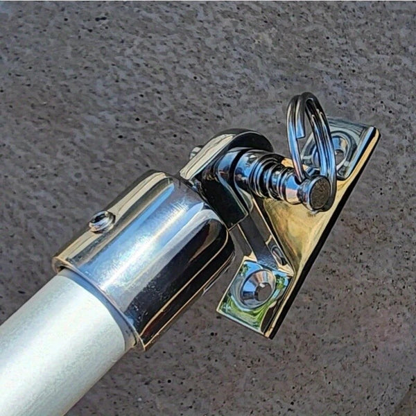 4Pcs 316 Stainless Steel Top Deck Hinge with Pin & Ring for Marine Boat Bimini