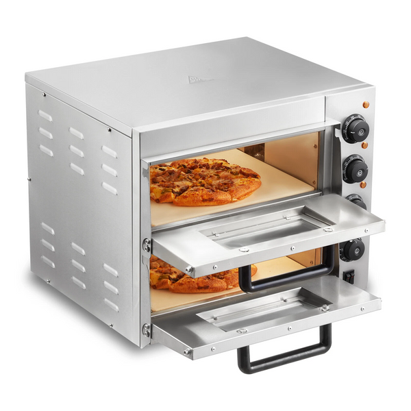 Commercial Pizza Oven Countertop Double Deck Grill Bread Baking Furnace Indoor