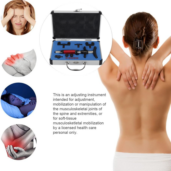 Chiropractic Adjusting Tool Spine Activator Massager 6 Levels 4 Heads AU STOCK