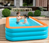 118" Inflatable Swimming Pool with Sun Shade Large Slide Kits Kids Water Playing