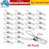 60pcs Stainless Steel Clothes Pegs Hanging Windproof Wire Clips Photos Clips AU
