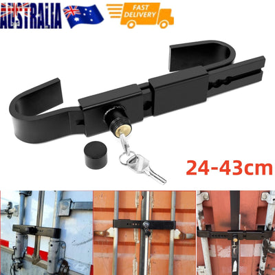 Shipping Container Lock Adjustable Steel Cargo Trailer Lock with 2 Keys & Cover