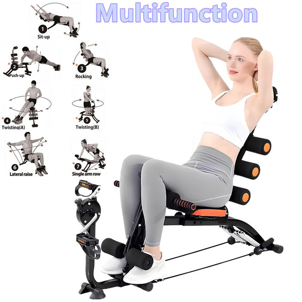 23 in 1 Home Gym Abdominal Machine Core Workout Equipment Foldable & Adjustable