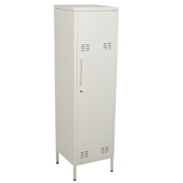 Single Tier Standard Metal Locker Office Storage Cabinet Tallboy Bedroom Black