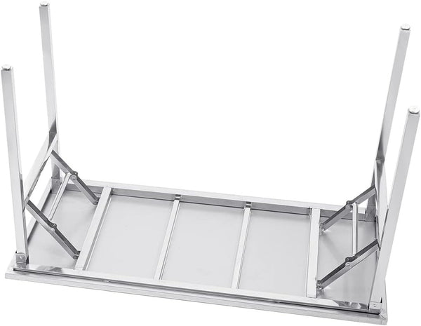 120CM Stainless Steel Folding Table Portable Camp Picnic Party Dining Table AU