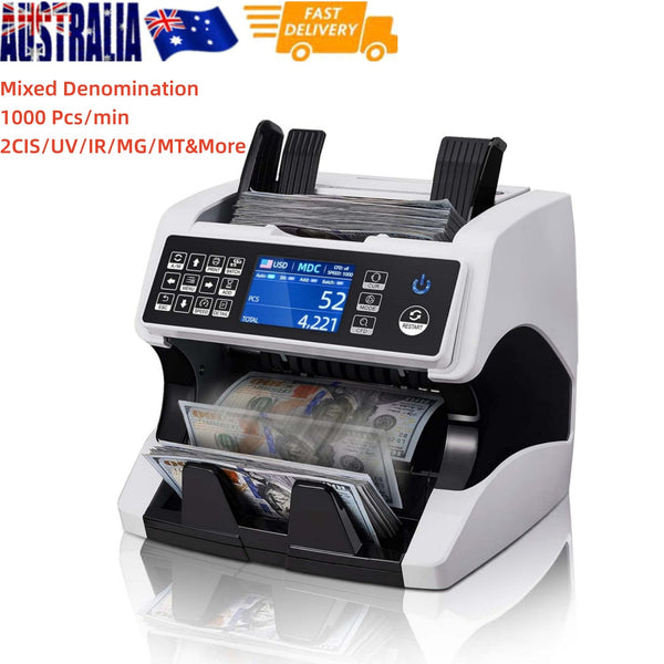 Mixed Denomination Money Bill Counter Cash Counter Bank Grade Currency Sorting