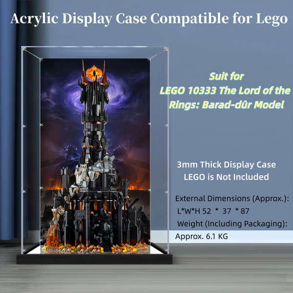 Acrylic Display Case Compatible for Lego The Lord of The Rings: Barad-dûr #10333