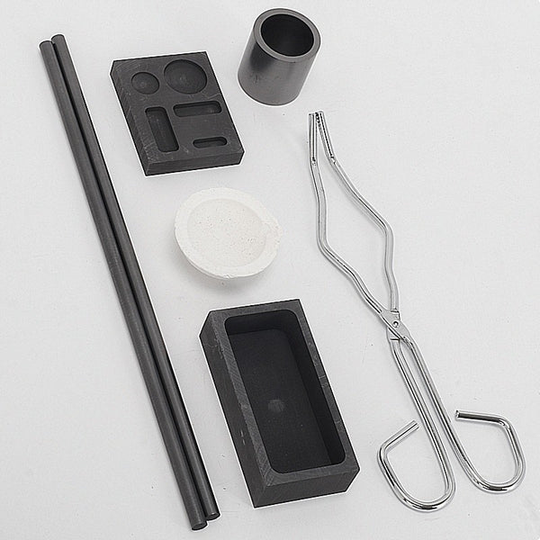 Torch Melting Casting Kit Clay Graphite Crucible Set  5in1 Graphite Cast Mould