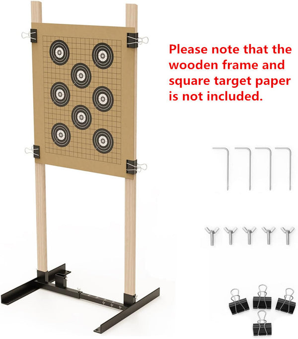 Steel Shooting Targets Stand Foundation Paper Targets Holder Adjustable Base
