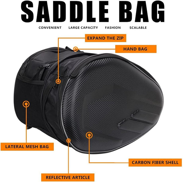 Pair Motorcycle Pannier Bags Luggage Saddlebags Side Bag 36-58L Large Capacity