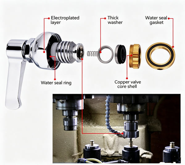 47" Commercial Pre-Rinse Sprayer High Pressure Washing Kitchen Sink Faucet AU
