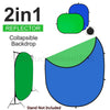 Chromakey Backdrops Double Sided Green Screen & Blue Screen 2 in 1 Collapsible