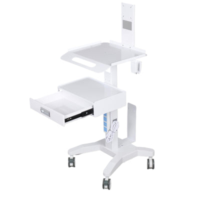 Rolling Dental Lab Trolley Cart With Drawer Intraoral Scanner Holder Workstation