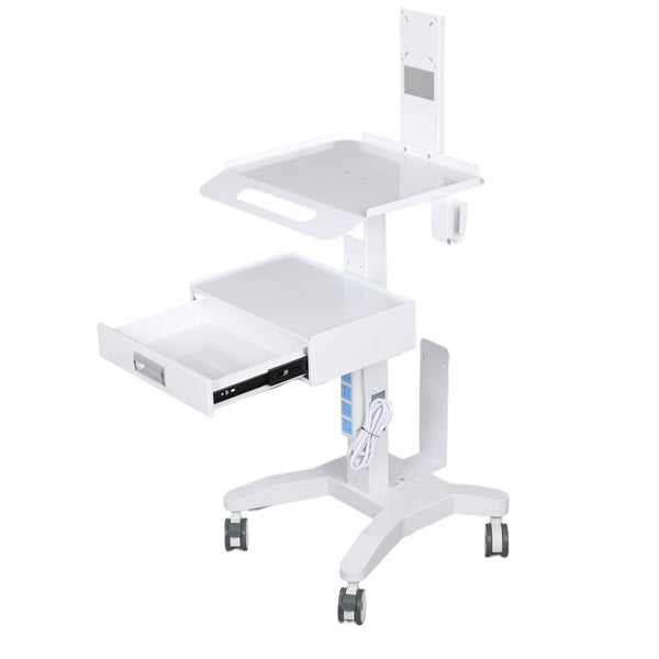 Rolling Dental Lab Trolley Cart With Drawer Intraoral Scanner Holder Workstation
