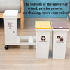 60L Removable Rubbish Bin 3 Compartment Trash Can Waste Rubbish Recycling