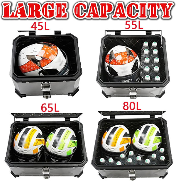 Top Box Motorcycle Luggage Case 65L Universal For BMW Suzuki Harley Honda Yamaha