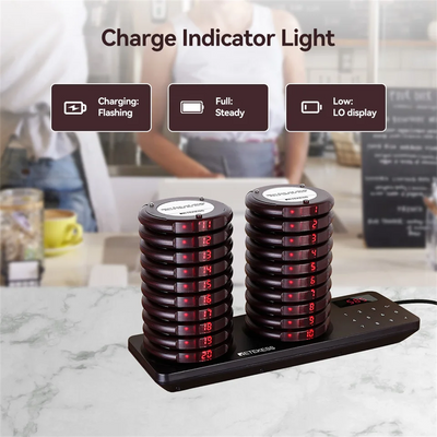 Restaurant Pager Wireless Calling System Vibrator Paging Device Bell Cafe Beeper