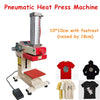 10*10 Pneumatic Heat Press Machine Digital Sublimation Transfer T-Shirt Bag DIY