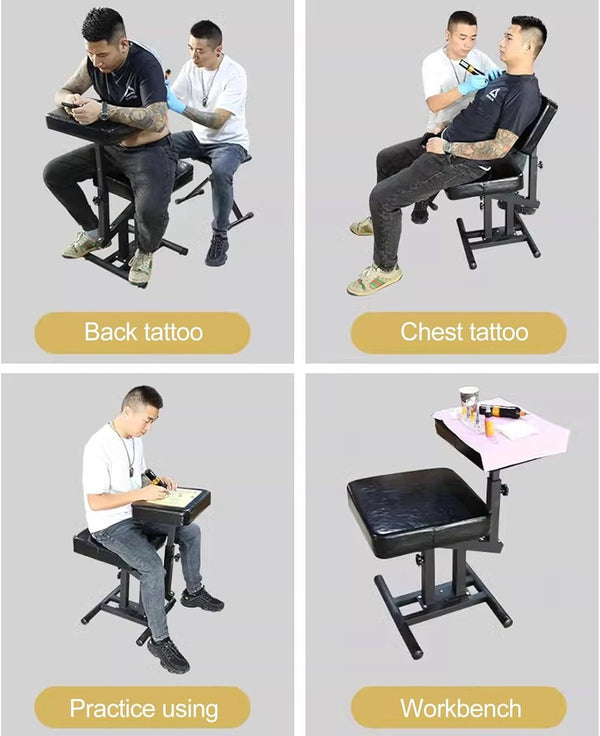 Adjustable Tattoo Chair Swivel Back Tattoo Armrest Stand Salon Beauty Chair