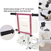 4in1 Elderly Transfer Chair Hand-cranked Height-Adjustable Patient Toilet Chair